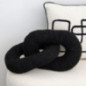 Coussin chaine noir 41x24cm