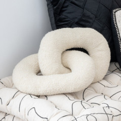 Coussin chaine creme 41x24cm