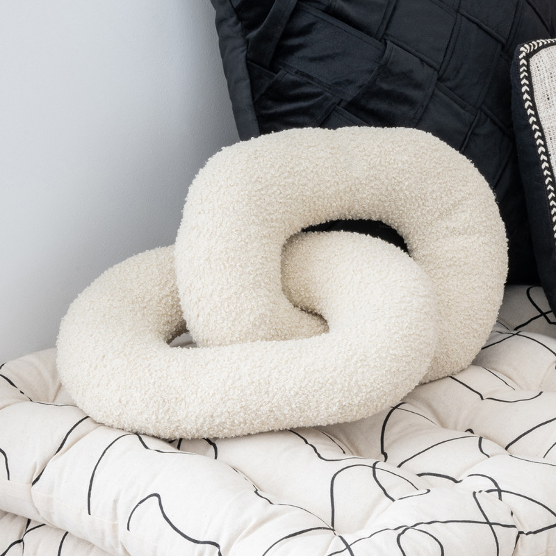 Coussin chaine creme 41x24cm