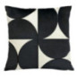 Coussin geometrie noir avec pomp