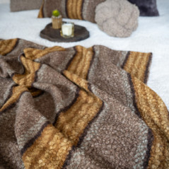 Plaid boucle 125x150cm marron