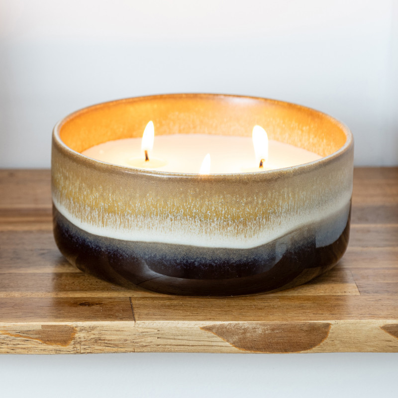 Grande bougie bicolore