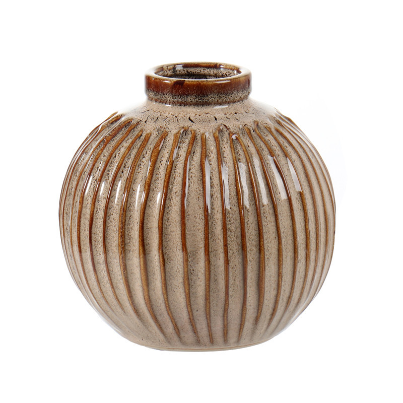 Vase rond ceramique reactive