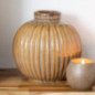 Vase rond ceramique reactive