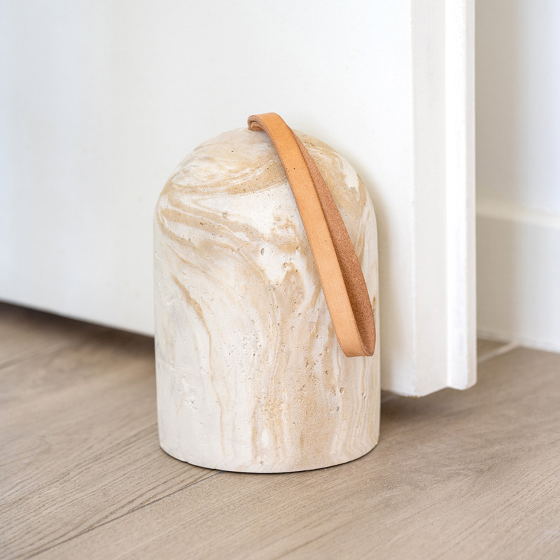 2 stop-portes effet marbre