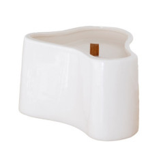 Bougie forme organique blanche