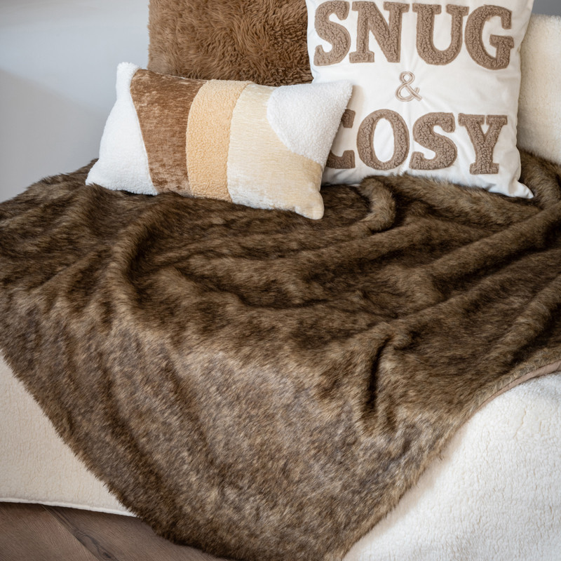 Plaid aspen 130x160cm marron