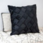 Coussin damier velours 48x48cm n
