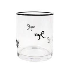 Verre bas motif noeud noir