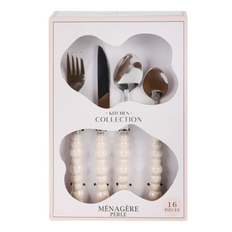 Menagere avec manche perles