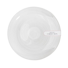 Assiette dessert tourbillon blc