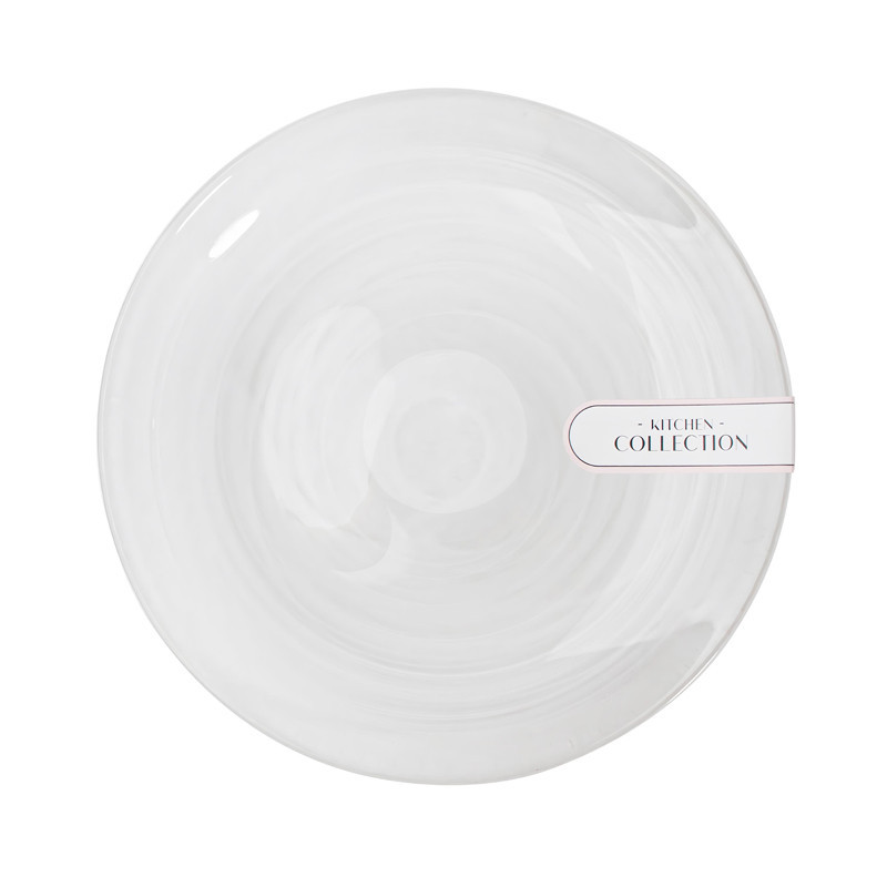 Assiette dessert tourbillon blc