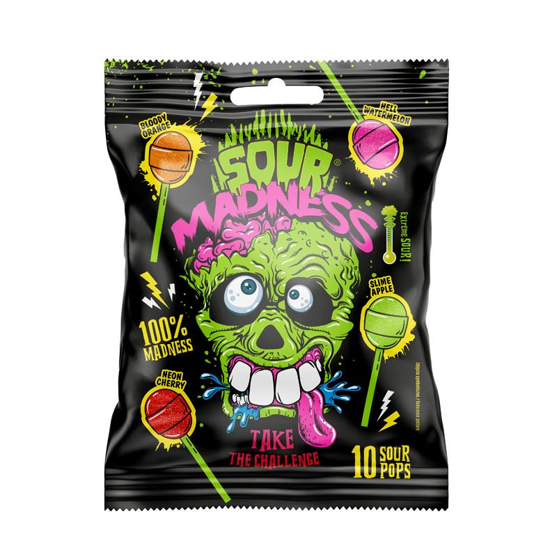 Sucettes sour madness acidule