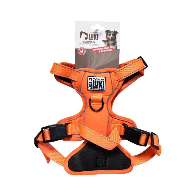 Harnais reflechissant orange m
