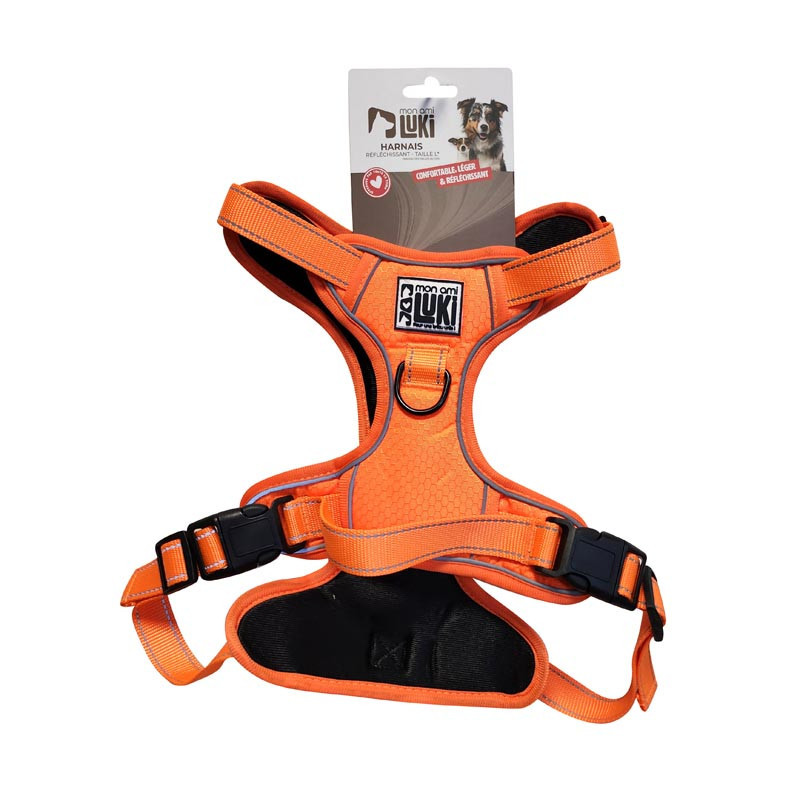 Harnais reflechissant orange l