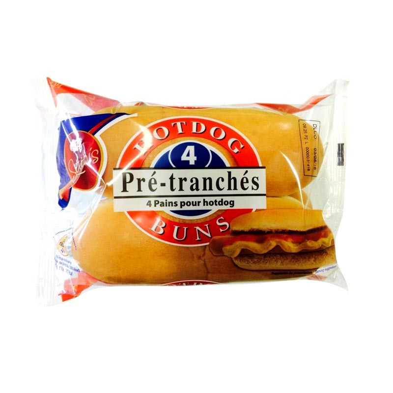 Pains hot dog x4 250g