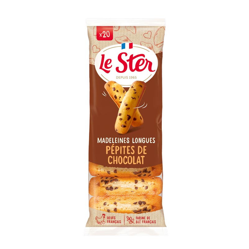 Madeleine longue pepite chocolat