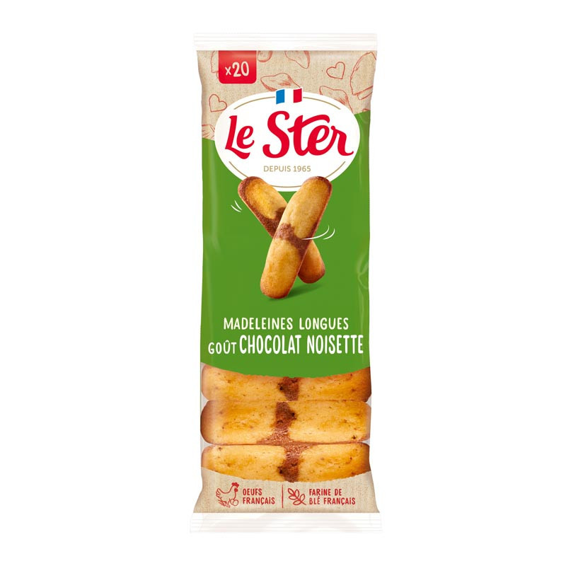 Madeleine longue choco/ noisette