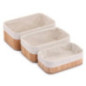 Panieres de rangement bambou x3