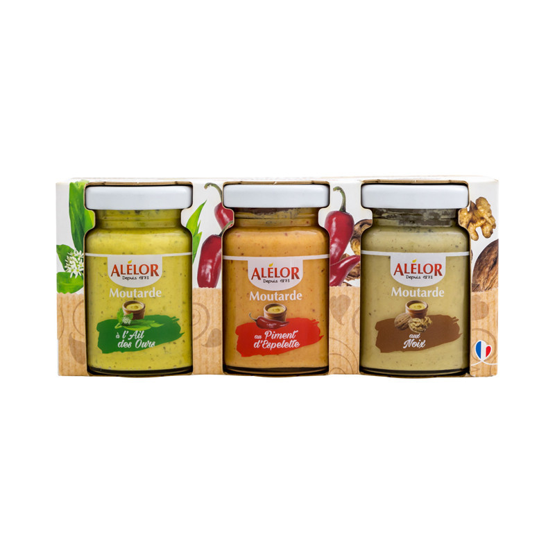 Coffret moutardes aromatisees x3