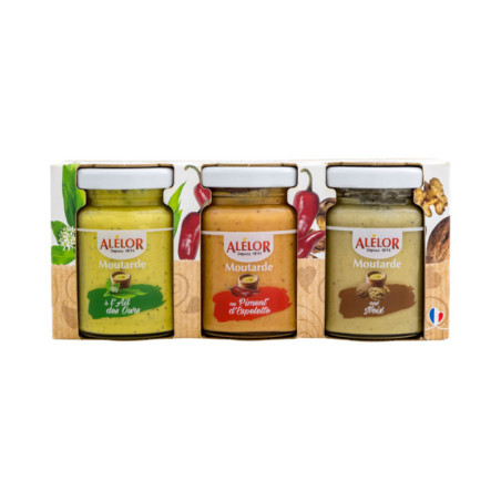Coffret moutardes aromatisees x3