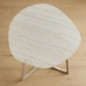 Table effet travertin pm