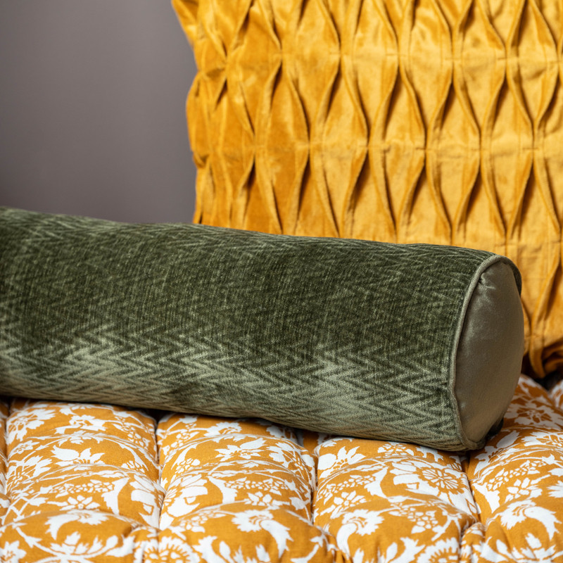 Traversin zigzag 45x15cm vert fo