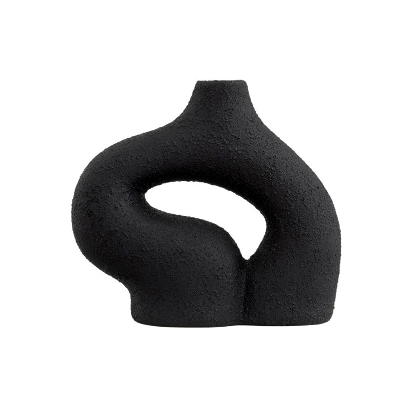 Vase ceramique noir