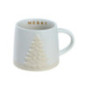 Mug blanc et motif sapin