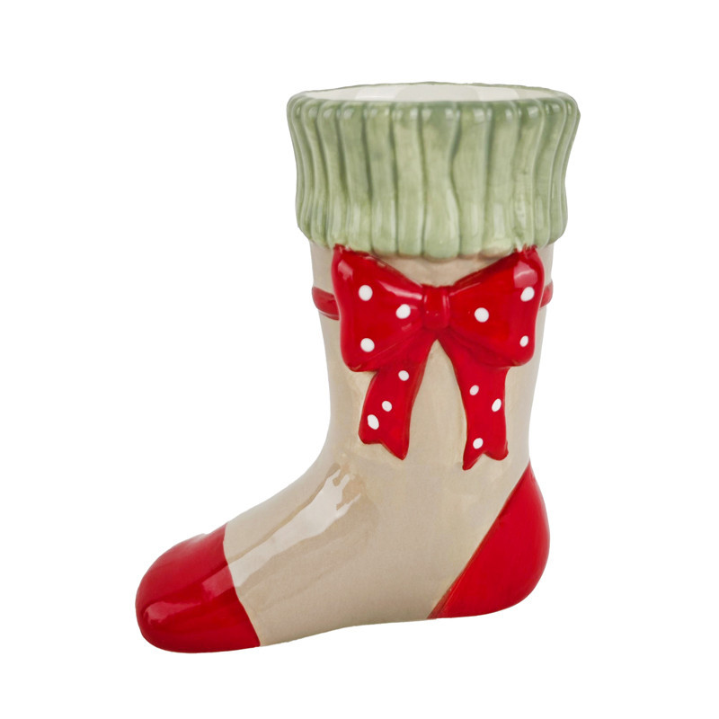 Vase chausette de noel