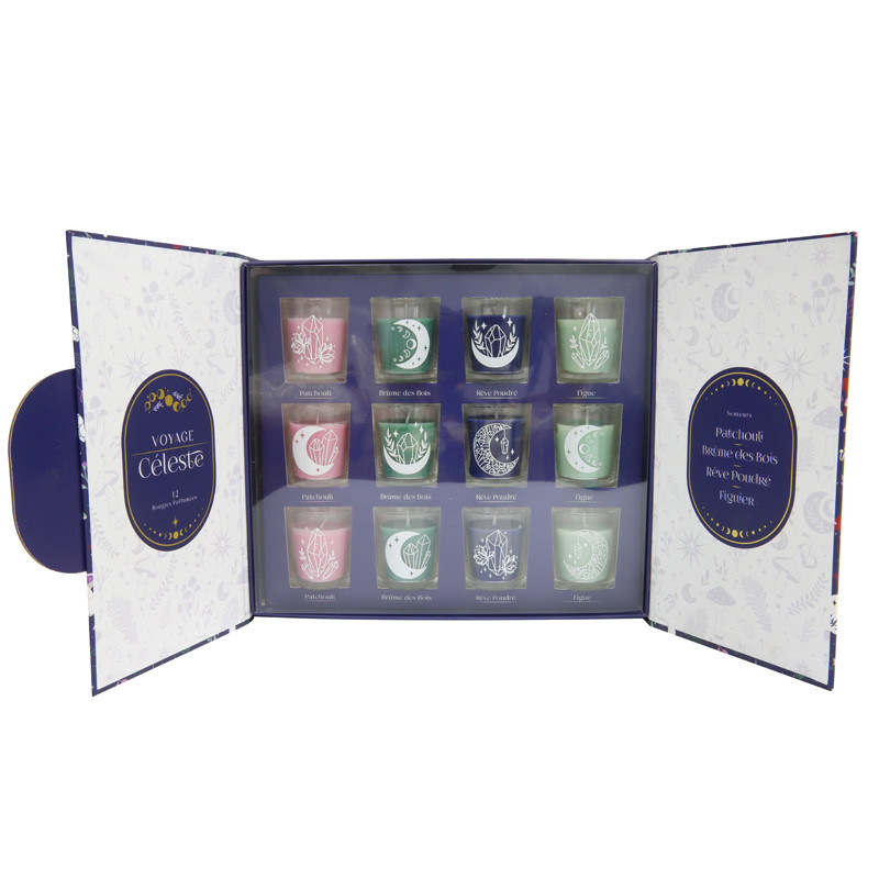 Coffret 12 bougies parfumees