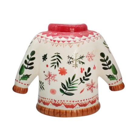 Vase en pull de noel