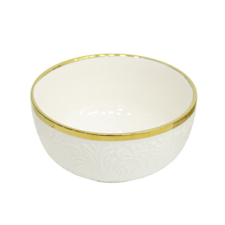 Bol blanc et lisere dore d12.4cm