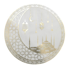 Set de table zafira blanc dore