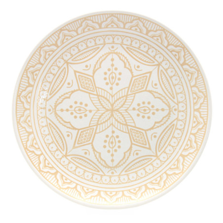 Assiette plate ankara beige