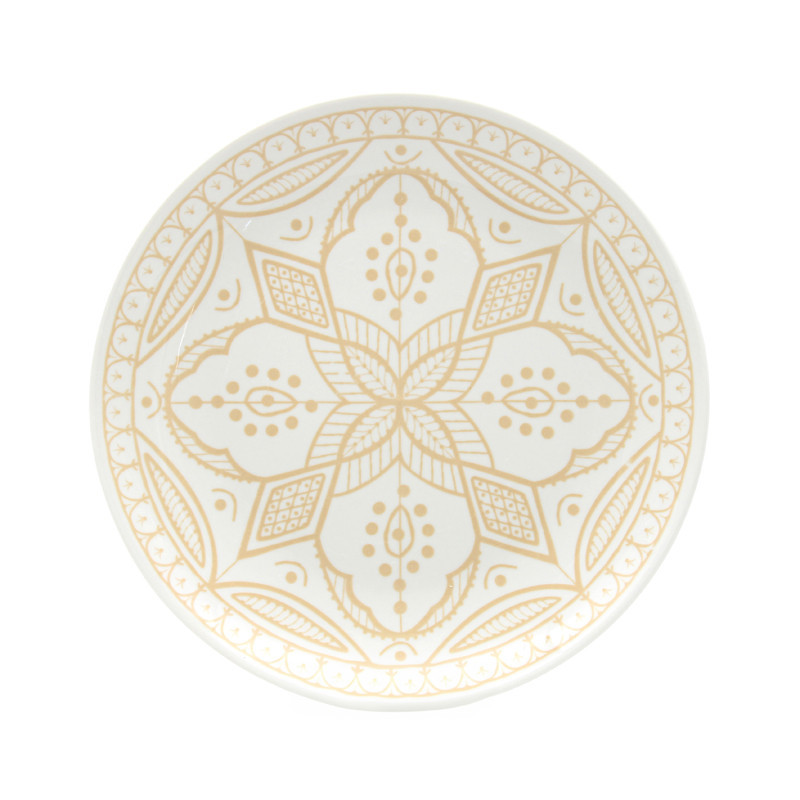 Assiette dessert ankara beige