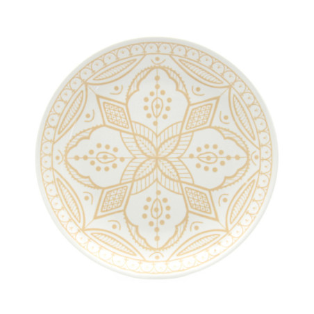 Assiette dessert ankara beige