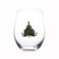 Verre avec decorations sapin