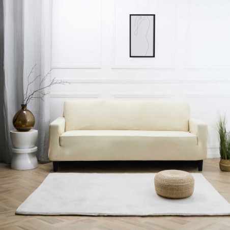 Housse de canape uni3p creme