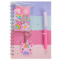 Set cahier stylo et porte cle ch