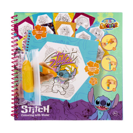 Carnet a colorier a eau stitch