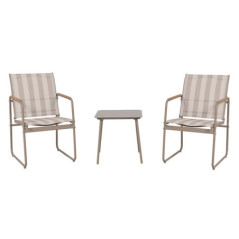 Salon de jardin namur 3pcs beige