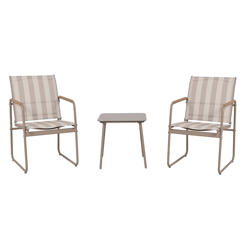 Salon de jardin namur 3pcs beige