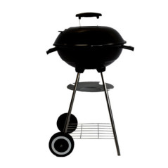 Barbecue rond roulettes + couver