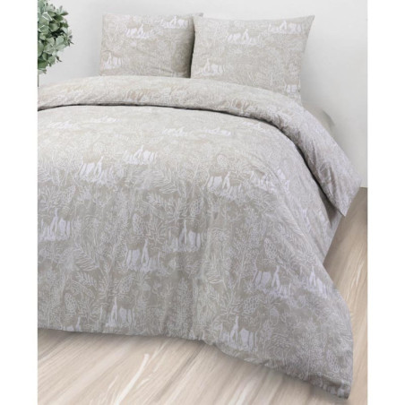 Parure 240x220 flanelle woodland