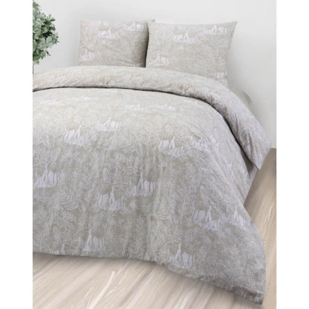 Parure 260x240 flanelle woodland