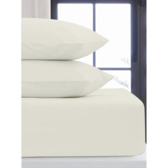 Drap housse 160x200 flanelle bla