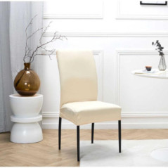 Housse de chaise uni creme