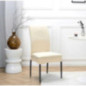 Housse de chaise  uni creme