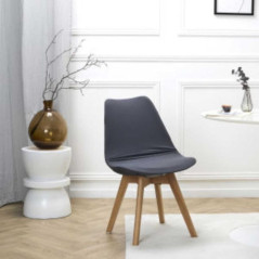 Housse de chaise s uni taupe